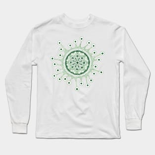 Virus Mandala (green) Long Sleeve T-Shirt